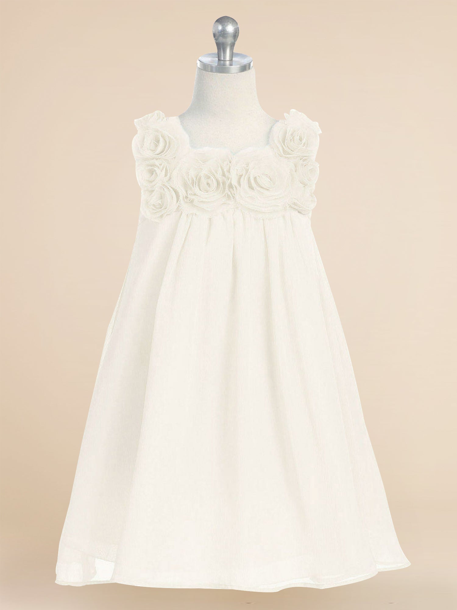 Chiffon Scoop Neck Sleeveless Flower Girl Dress