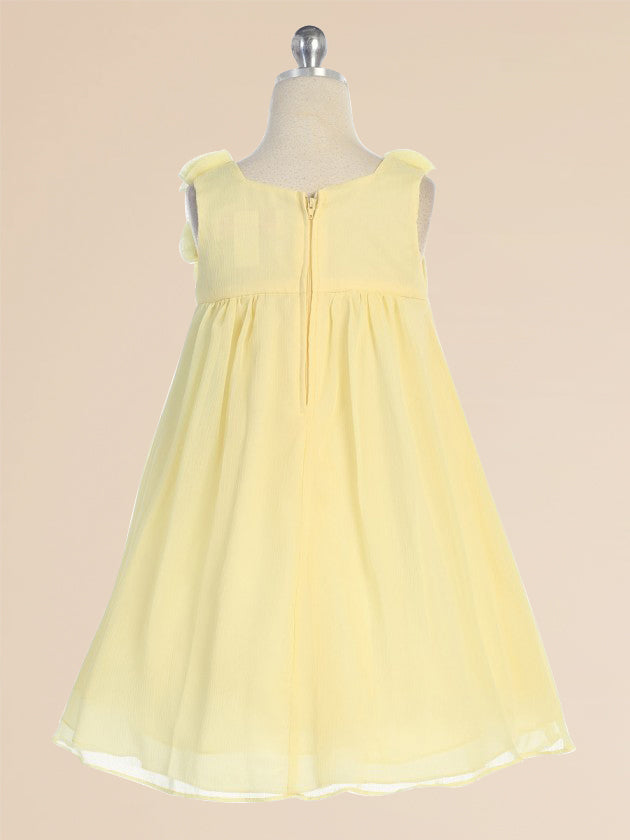 Chiffon Scoop Neck Sleeveless Flower Girl Dress