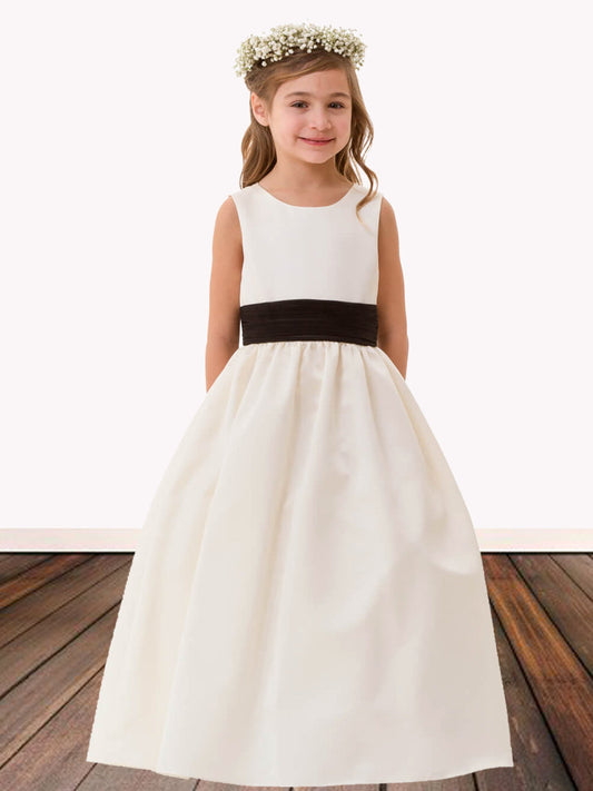 Lace Scoop Neck Sleeveless Flower Girl Dress