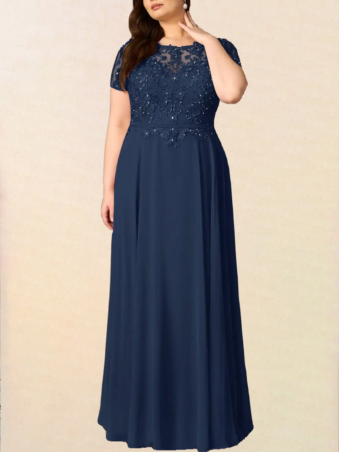 Chiffon Boat Neck Half Sleeves – ForHerandForHim